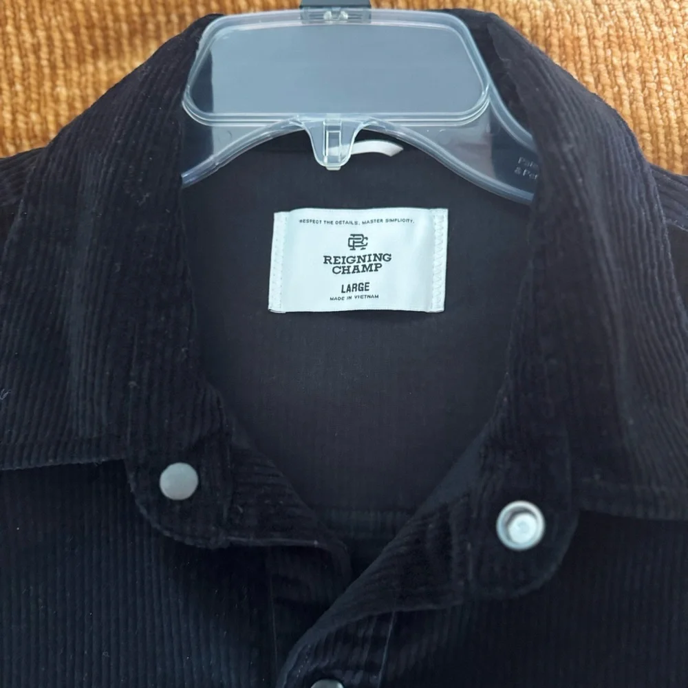 Reigning Champ Black Corduroy button up Overshirt Jacket – Men’s L - Picture 3 of 5